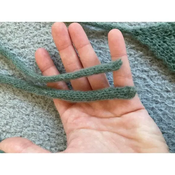 Mushroom Crop Tank Top Halter Large Knit V-Neck Cottagecore Red Green Bralette - Picture 5 of 12